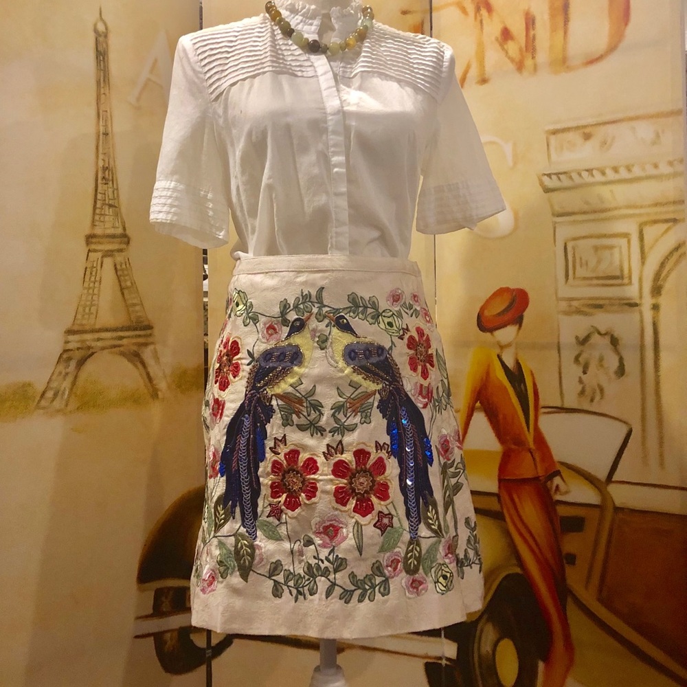 Sequined above knee skirt